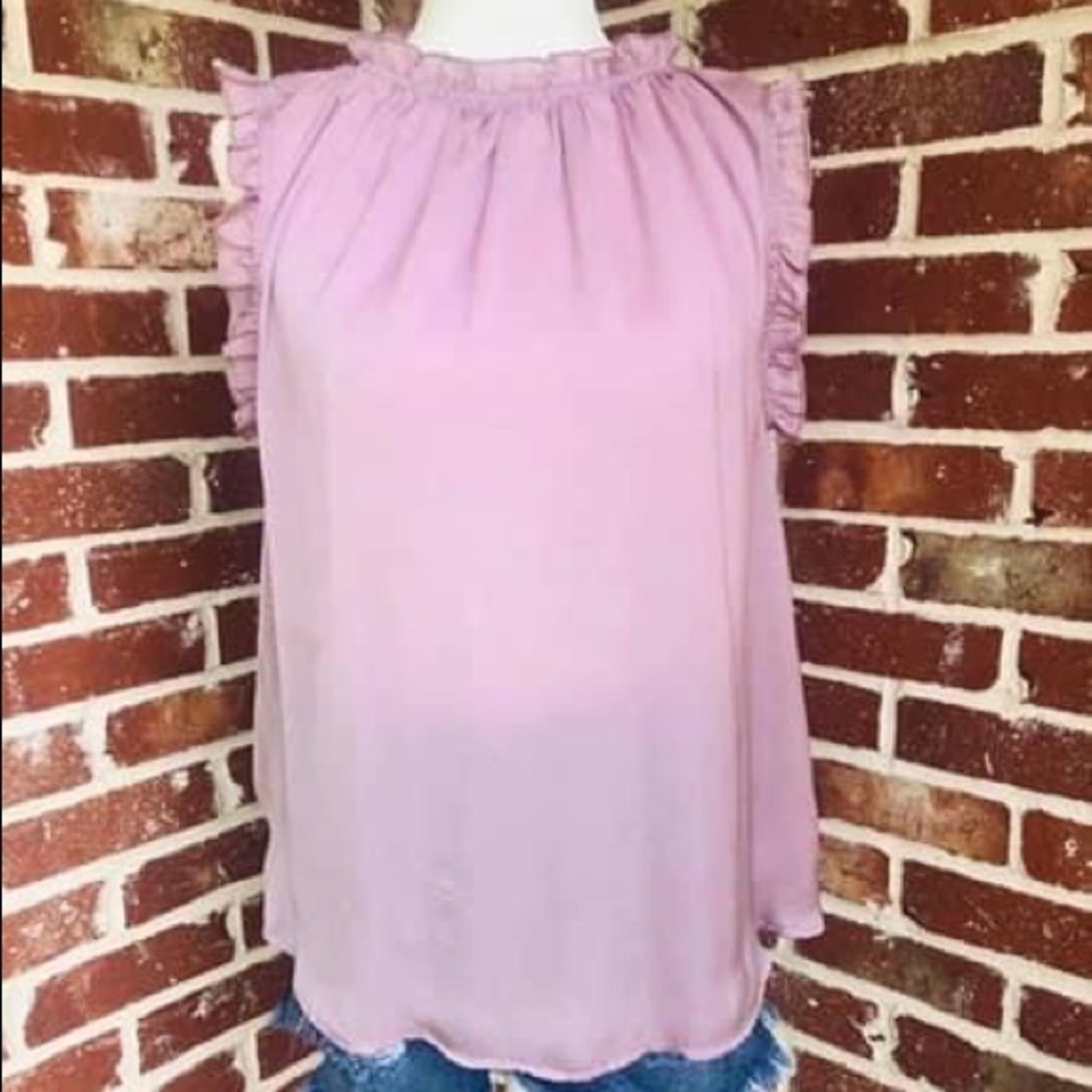 Ruffle lavender shirt